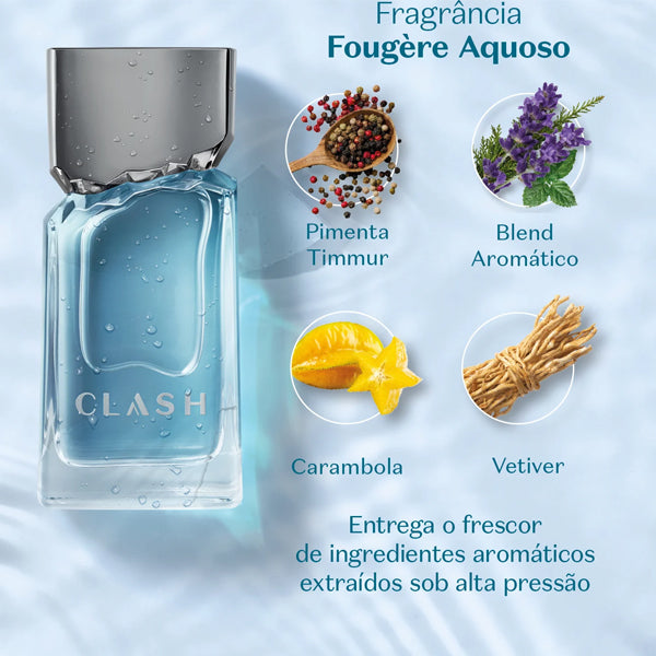 O Boticario Clash EDT 100ml + Egeo Blue Desodorante