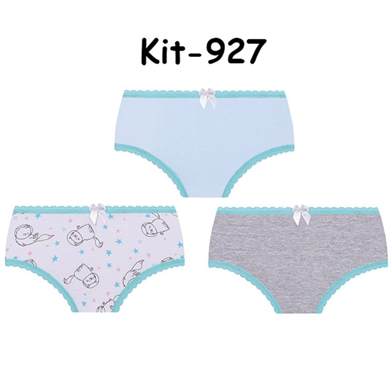 Lupo-18100 Kit 3 Calcinhas Infantil