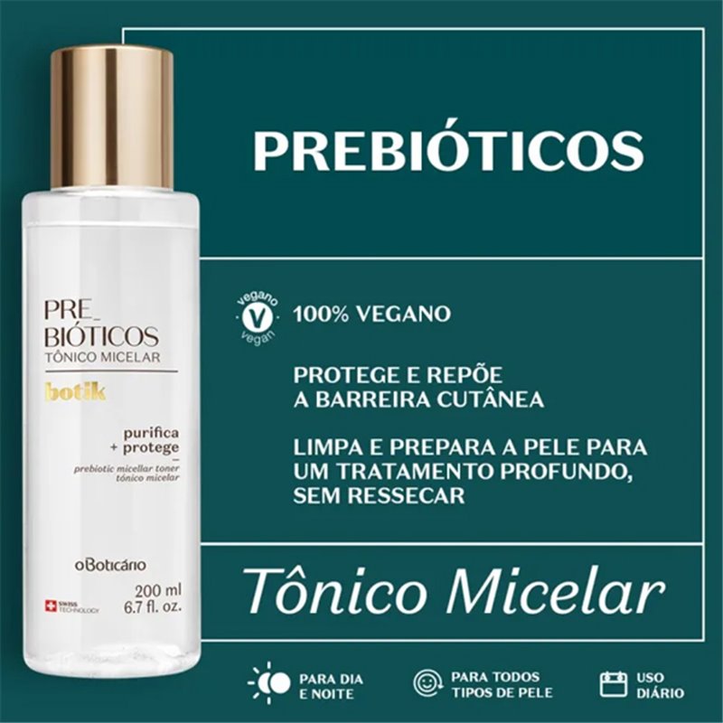 O Boticario Botik Tonico Micelar Prebioticos 200ml