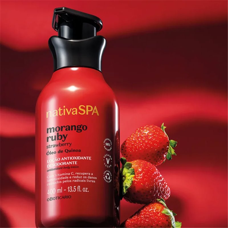 O Boticario Nativa SPA Locao Morango Ruby 400ml