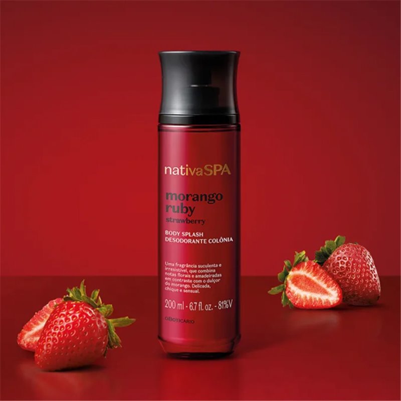 O Boticario Nativa SPA Body Splash Morango Ruby 200ml