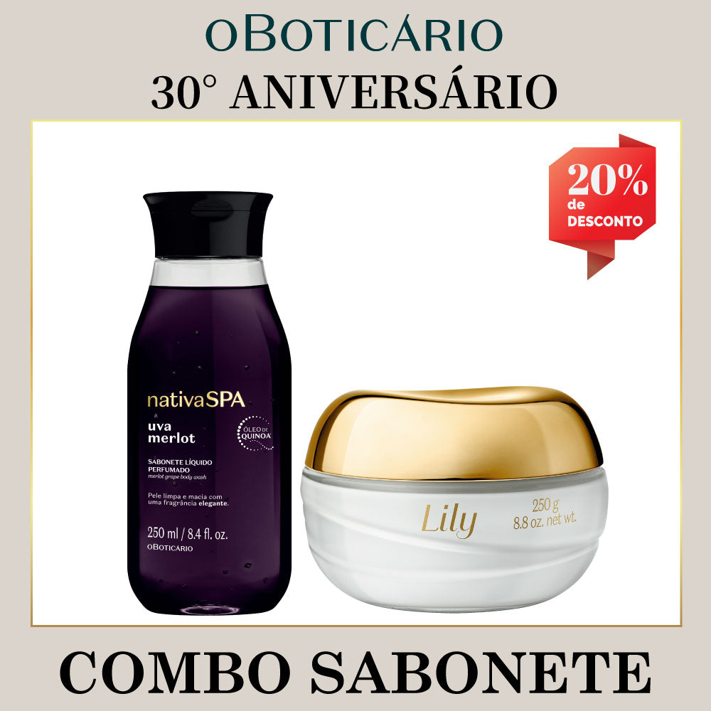 ANIVERSARIO 30 ANOS COMBO SABONETE