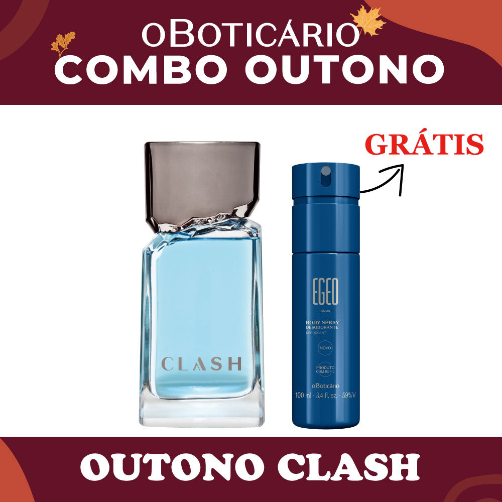 O Boticario Clash EDT 100ml + Egeo Blue Desodorante