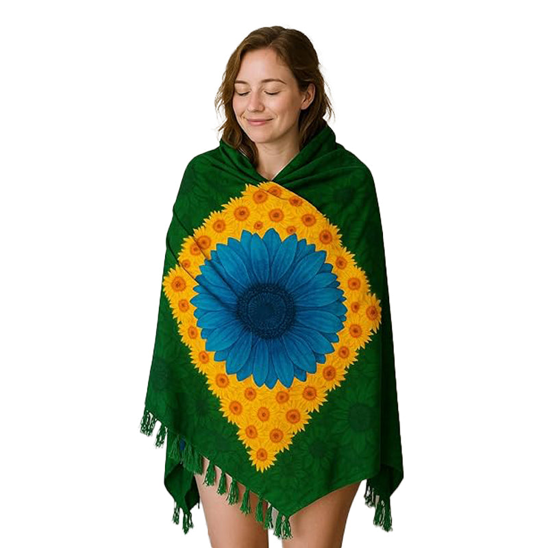 Bali Blue Canga - Bandeira Floral