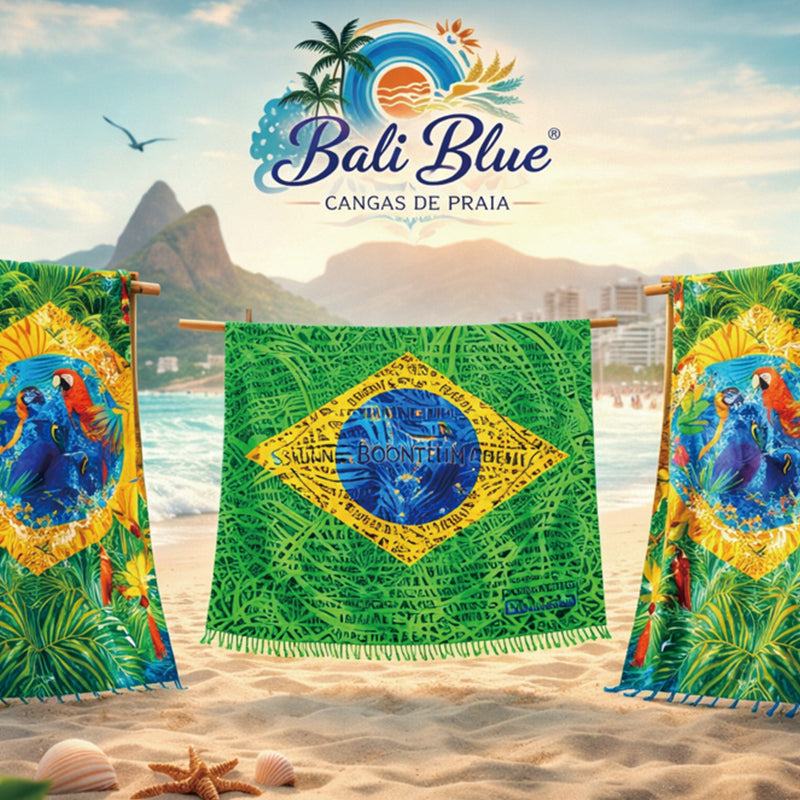 Bali Blue Canga - Bandeira Do Brasil