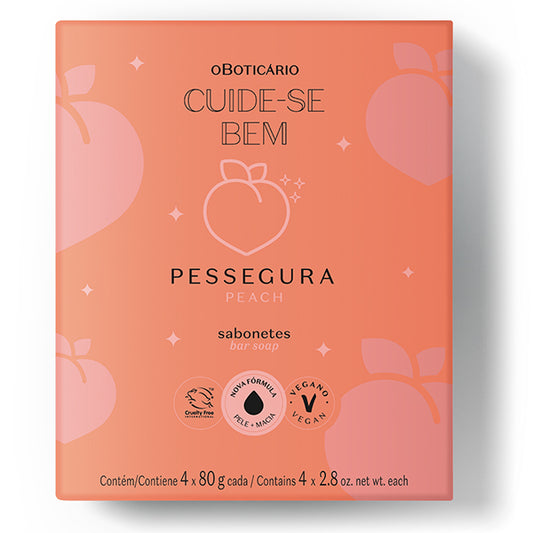 O Boticario Cuide-se Bem Sabonete em Barra Pessegura 4x80g
