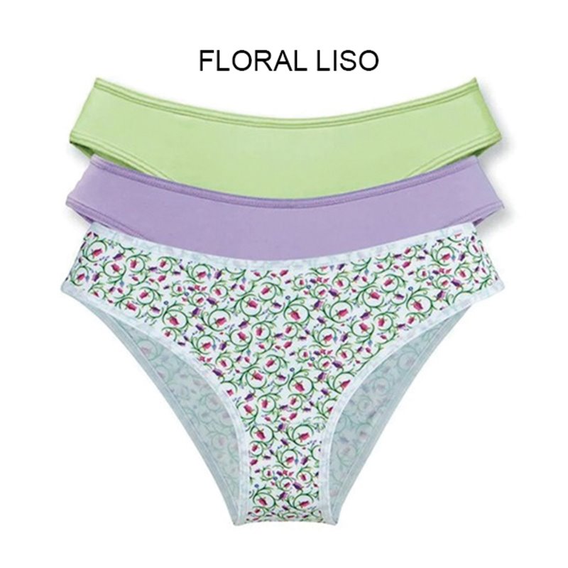 DeMillus-53300 Kit 3 Calcinhas