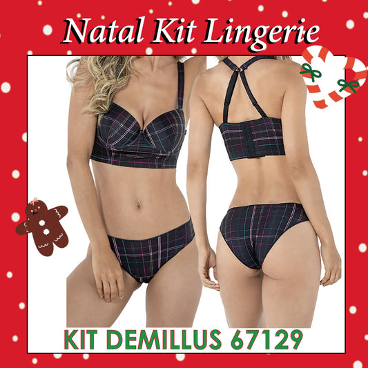 Natal Kit Lingerie DeMillus-67129 Preto