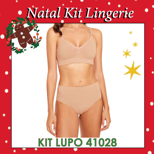 Natal Kit Lingerie Lupo-41028 Natural
