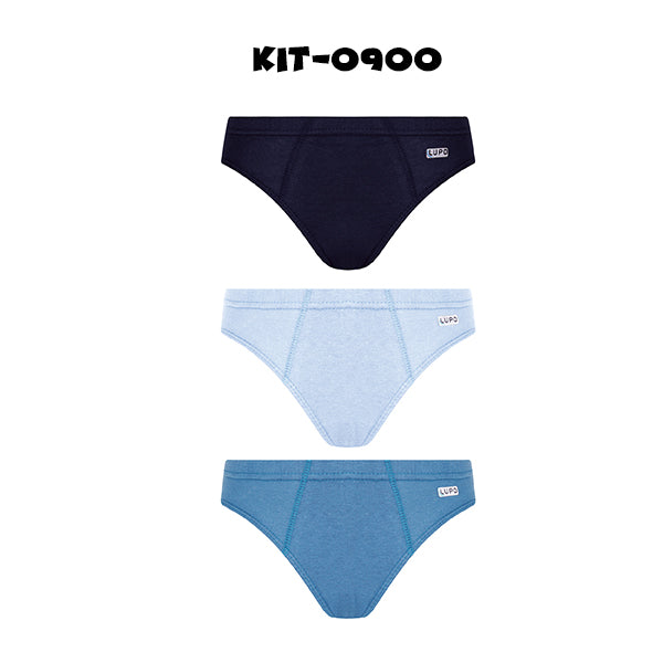 Lupo-140-089 Kit 3 Cuecas Infantil