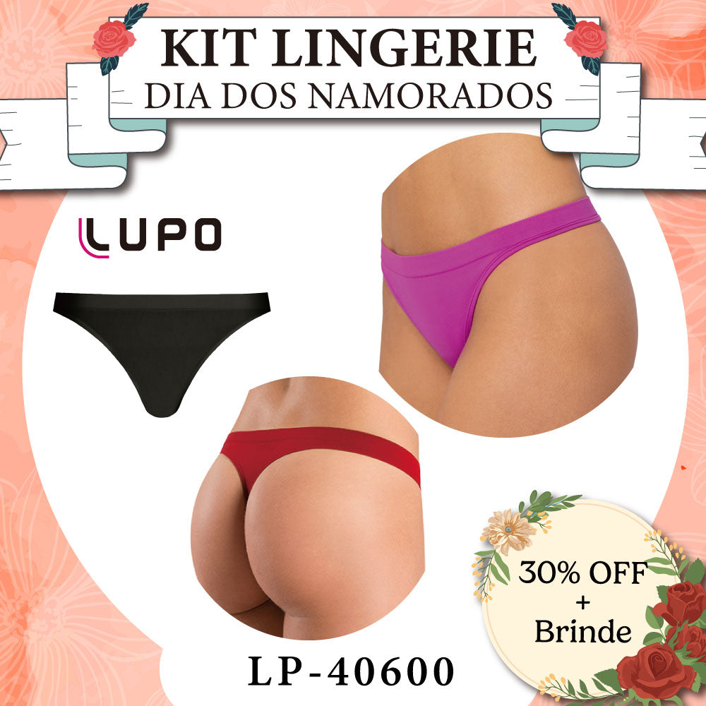 Namorados Kit Lingerie 3 Fio Dental LP-40600