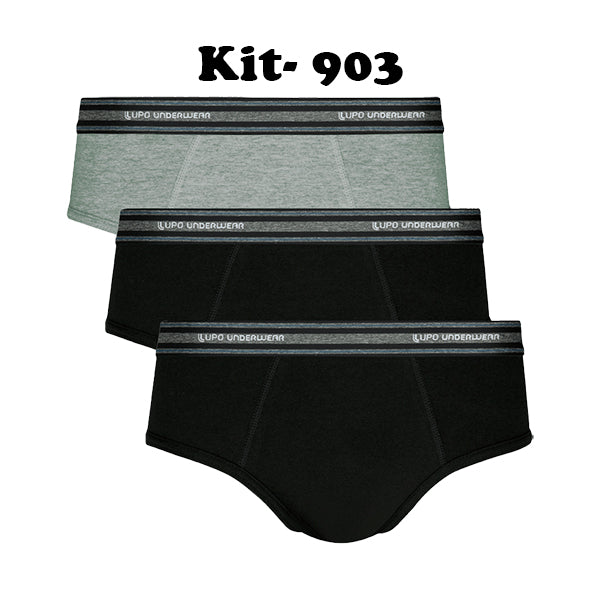 Lupo-524-089 Kit 3 Cuecas Slip