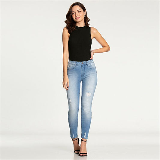 Lunender 20238 Calca Skinny Chapa Barriga