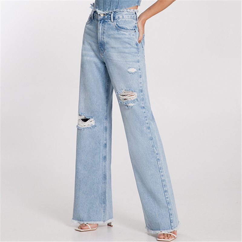 Lunender-20633 Calca Wide Leg