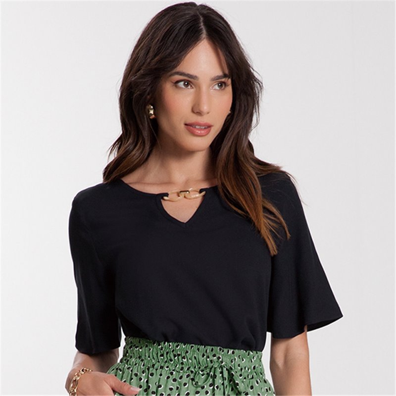 Lunender-35521 Blusa Preto