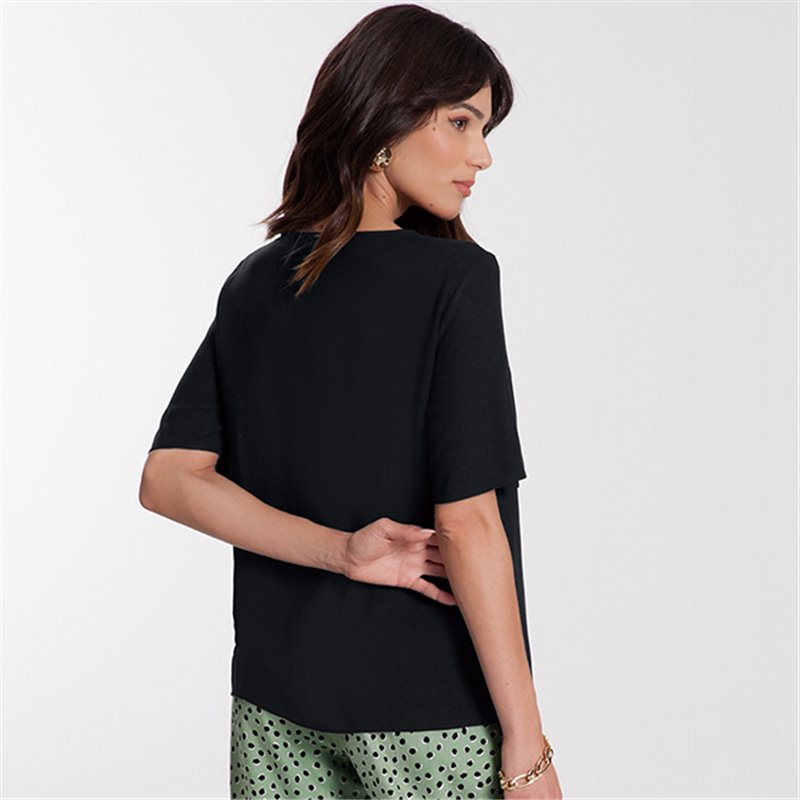 Lunender-35521 Blusa Preto