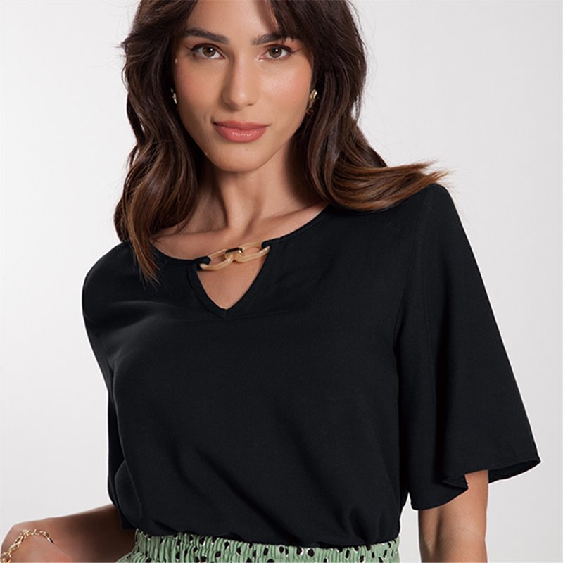 Lunender-35521 Blusa Preto
