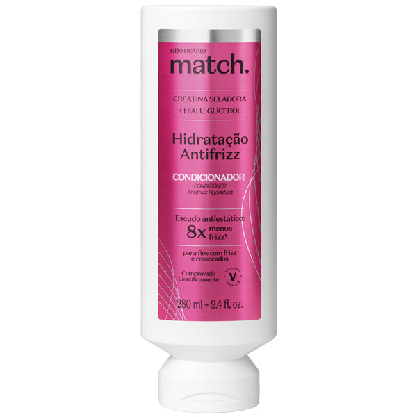 O Boticario Match Condicionador Hidratacao Antifrizz 280ml