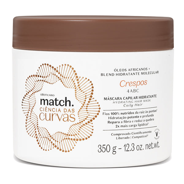 O Boticario Match Mascara Capilar Crespos Ciencia das Curvas 350g