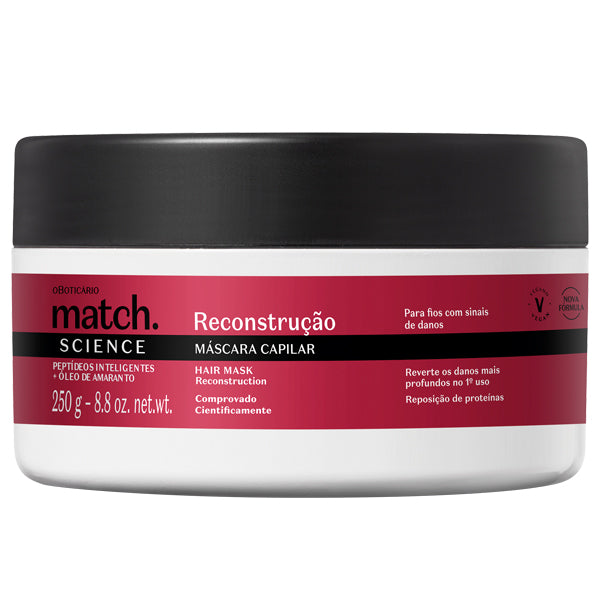 O Boticario Match Mascara Capilar Science Reconstrucao 250g