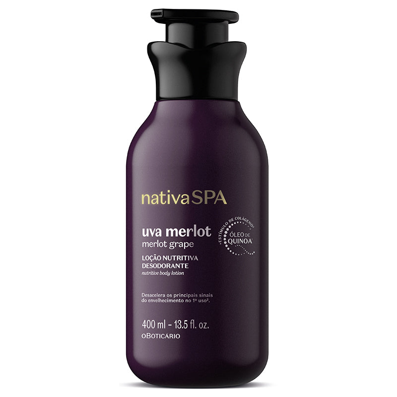 Nativa SPA Loção Uva Merlot 400ml + Sab. Rose 2x90g