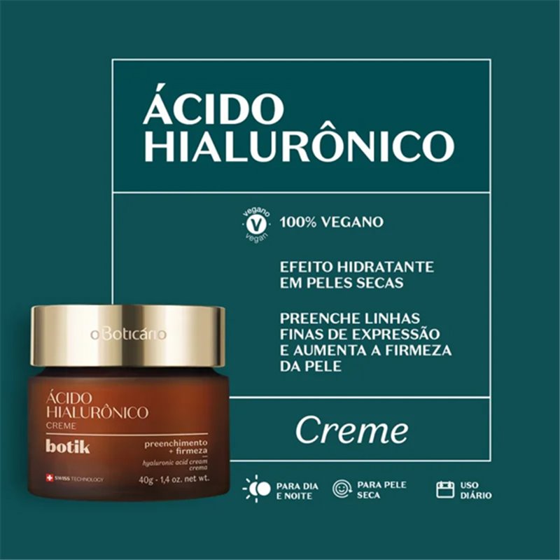 O Boticario Botik Creme Facial Acido Hialuronico 40g