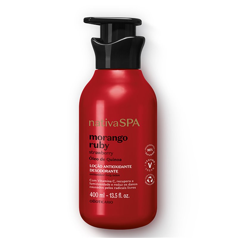 O Boticario Nativa SPA Locao Morango Ruby 400ml