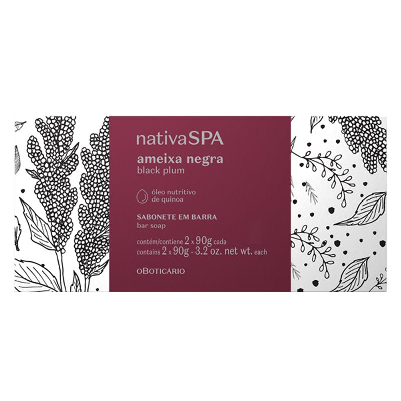 O Boticario Nativa SPA Sabonete em Barra Ameixa Negra 2x90g